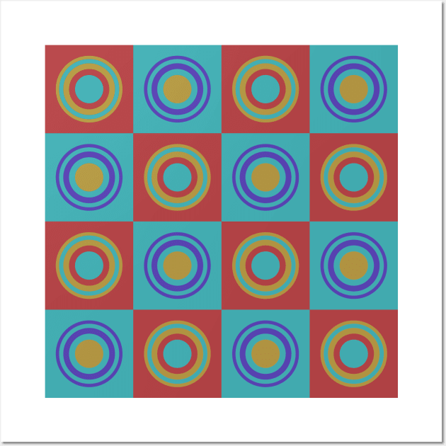 1960's style abstract geometrical design Wall Art by pauloneill-art